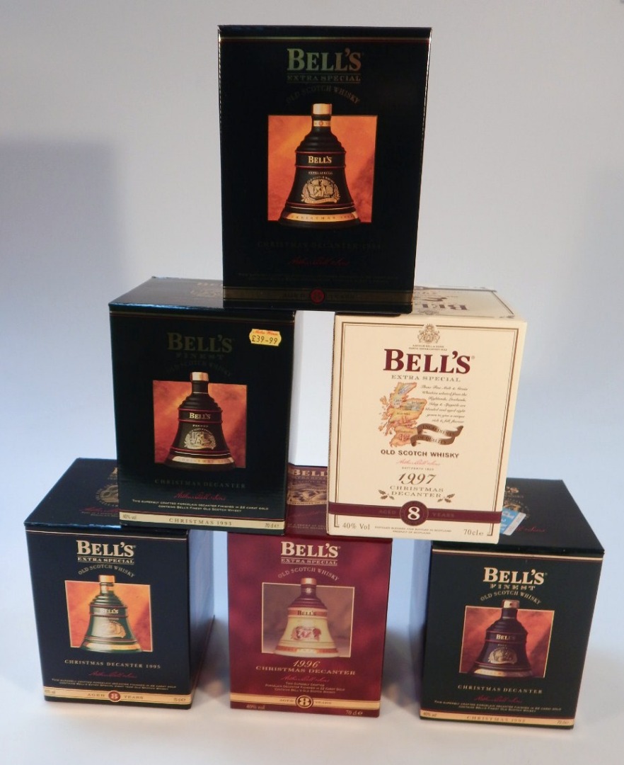 Appraisal: Various Bells boxed whisky decanters each cl volume to include