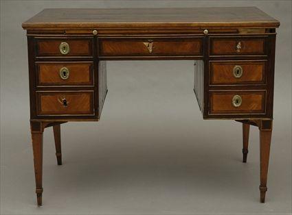 Appraisal: Louis XVI-Style Tulipwood and Burl Walnut Poudreuse x x in