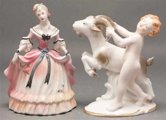 Appraisal: Goldscheider china figure ''Maria Antoinette'' and a Gerold porcelain figure