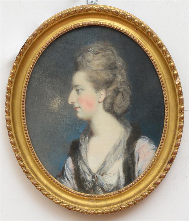 Appraisal: HUGH DOUGLAS HAMILTON - PORTRAIT OF LADY FRANCES LESLIE Pastel