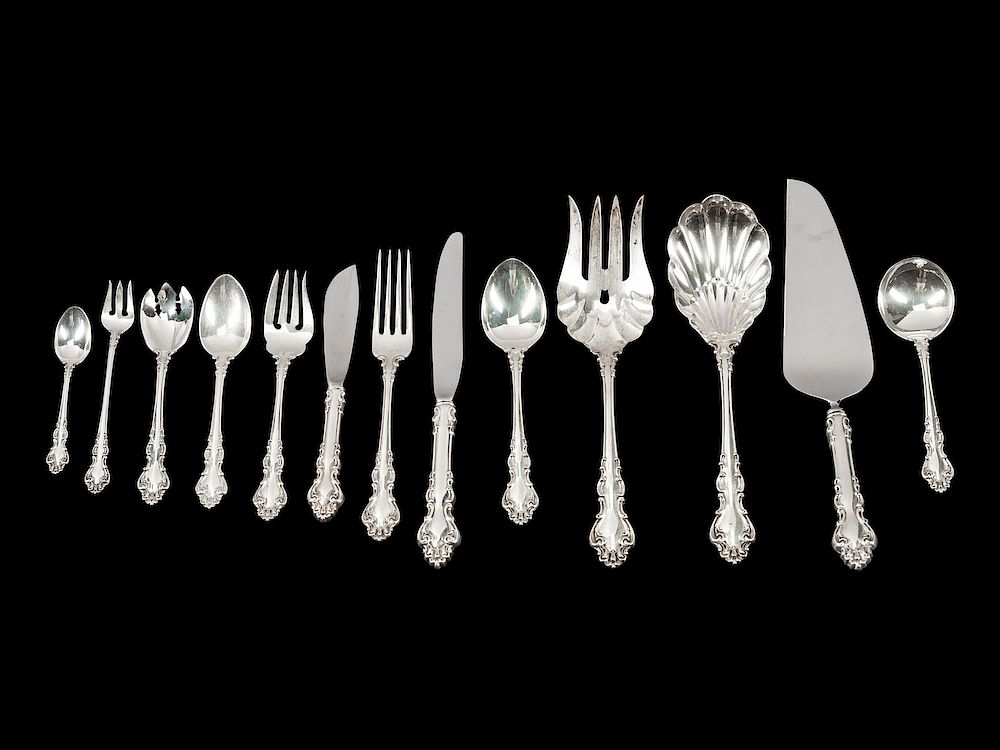 Appraisal: An American Silver Flatware Service An American Silver Flatware Service