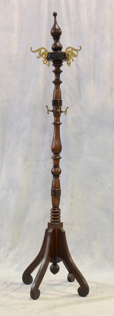 Appraisal: Mahogany hall tree with revolving top c tall