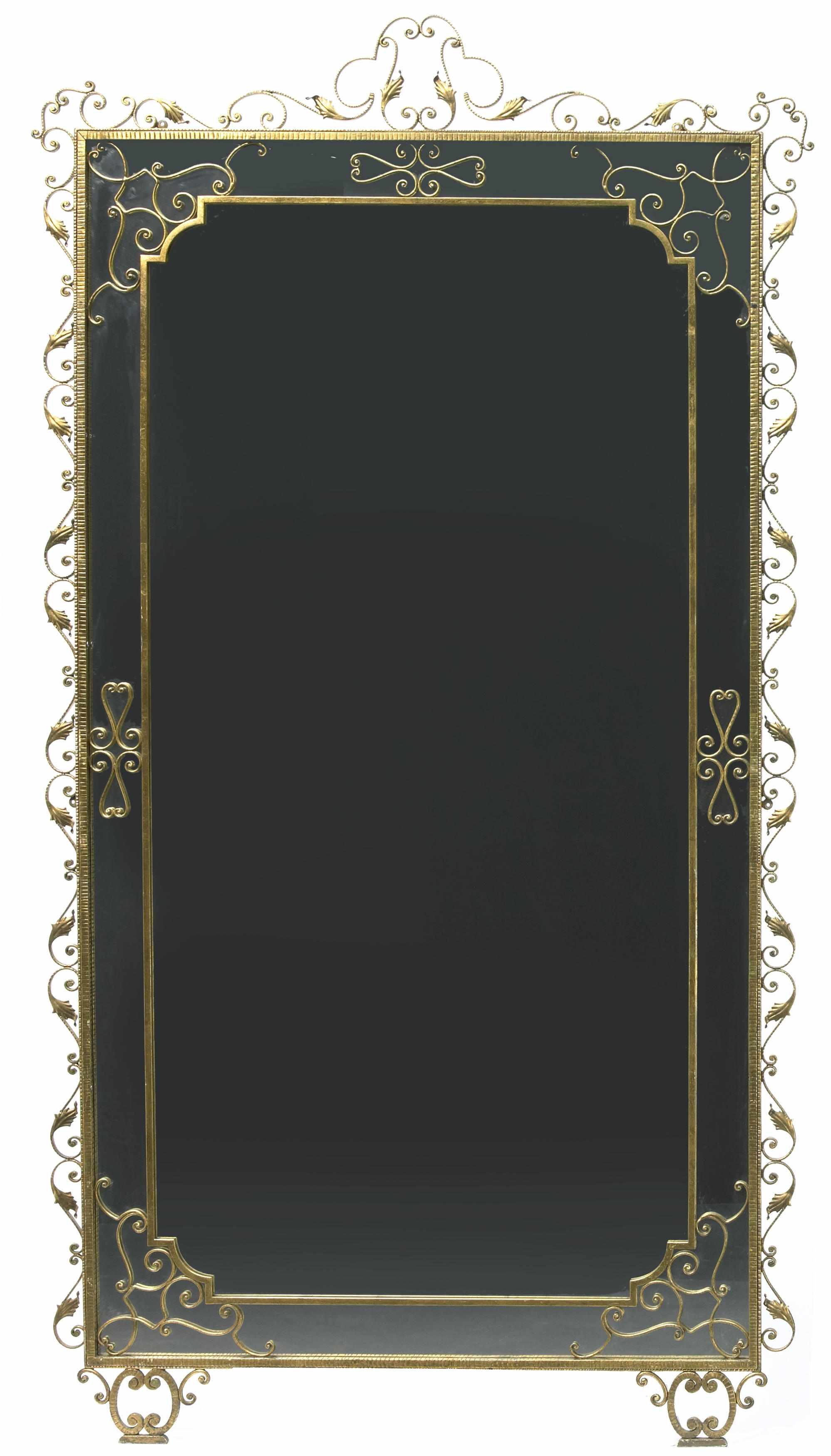 Appraisal: A Pierluigi Colli gilt iron mirror sheight ft in cm