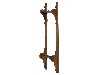 Appraisal: A VICTORIAN PITCH PINE GUN RACK for three shotguns with