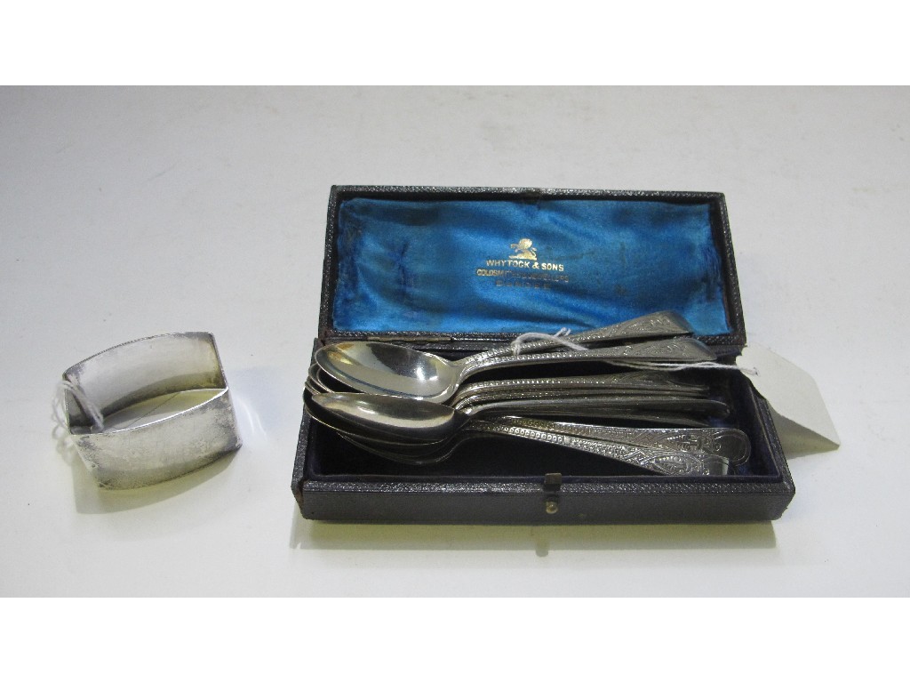 Appraisal: A lot comprising a set of twelve silver teaspoons Glasgow