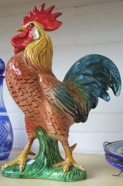 Appraisal: An Italian pottery cockerel th century cm a Faience style