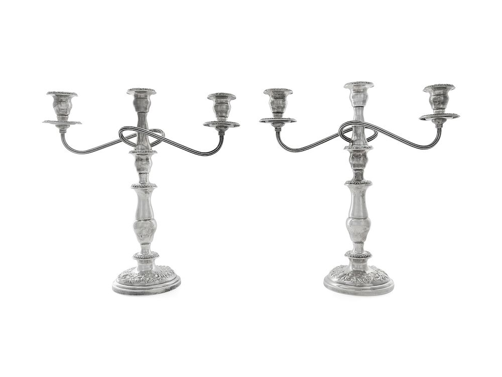 Appraisal: A Pair of American Silver Candlesticks A Pair of American