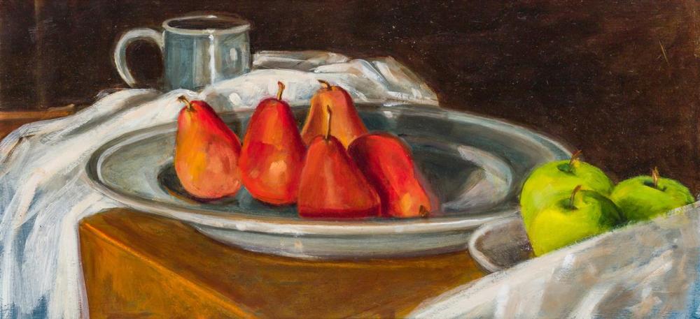 Appraisal: DIANE AESCHLIMAN American th st Century Pears oil on panel