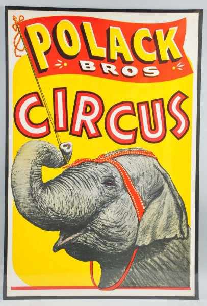 Appraisal: Polack Brothers Circus Poster Description Circa s Great image of