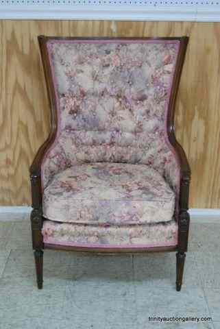 Appraisal: Vintage Mahogany Wing Back Parlor ChairFrom the estate is a