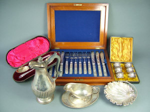 Appraisal: Elkington Co' a cased set of twelve Victorian silver plated