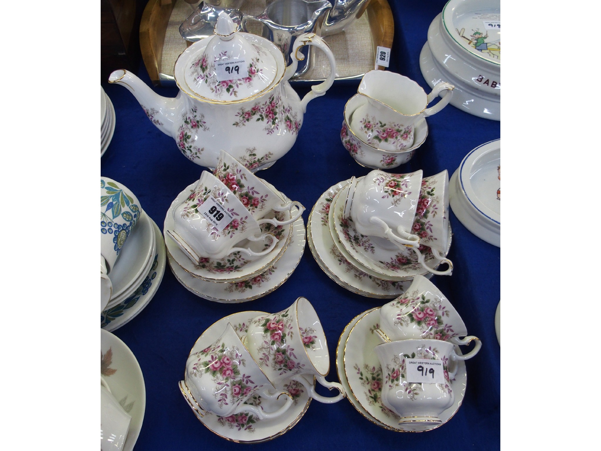 Appraisal: Royal Albert Lavender Rose tea set for eight with teapot