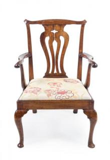 Appraisal: A George II Mahogany Armchair late th century having a