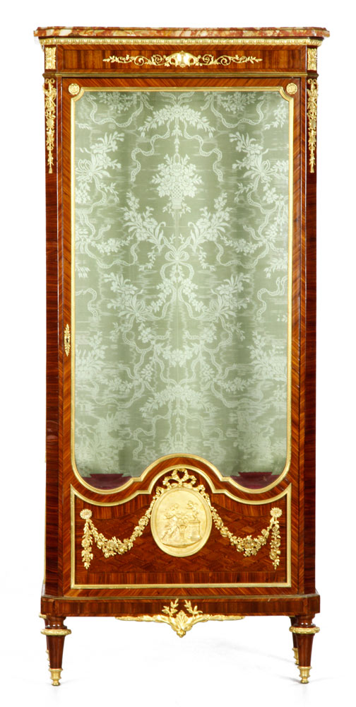 Appraisal: - th C French Cabinet th century French cabinet with