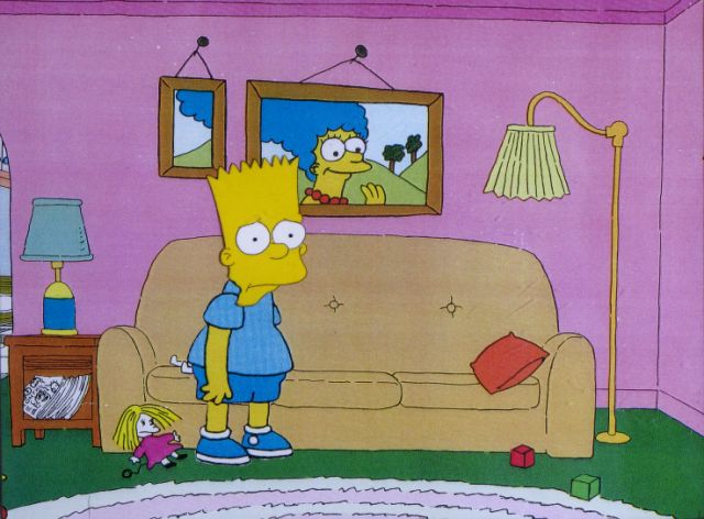 Appraisal: The Simpsons original production cel depicting Bart in the family