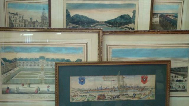 Appraisal: Lot of antique hand coloured prints of European scenes including