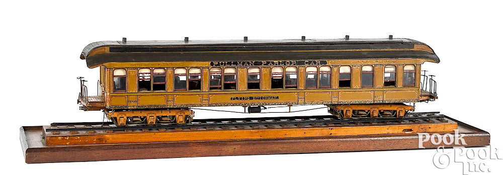 Appraisal: Flying Dutchman Pullman Parlor Car model Exceptional handmade wooden model