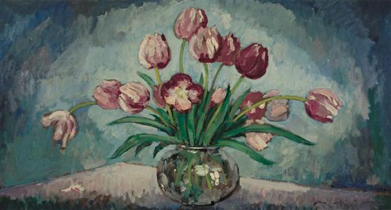 Appraisal: KEES VAN DONGEN Dutch - Tulips oil on canvas signed