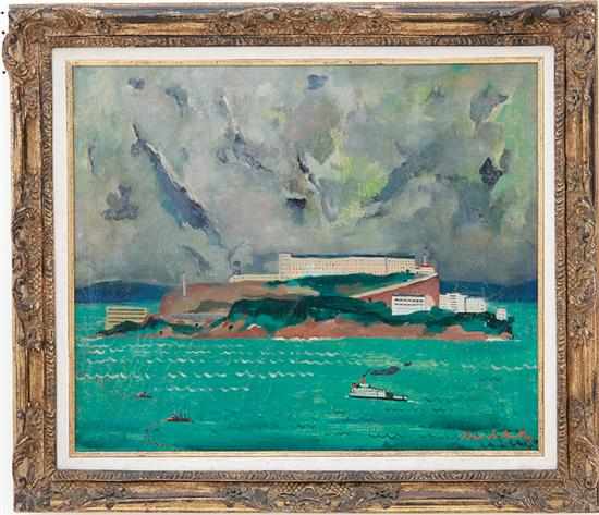 Appraisal: Jean De Botton New York French - ALCATRAZ oil on