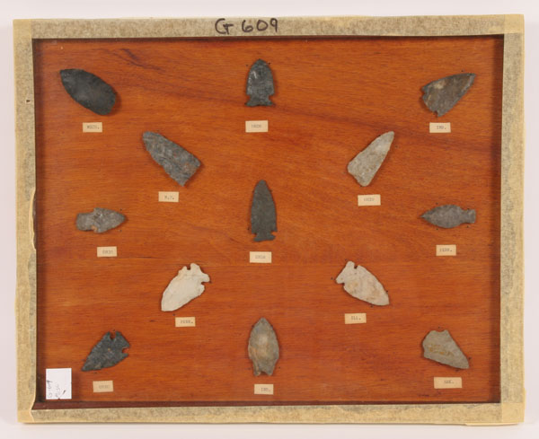 Appraisal: Two frames G with arrowheads from Stark Co OH and