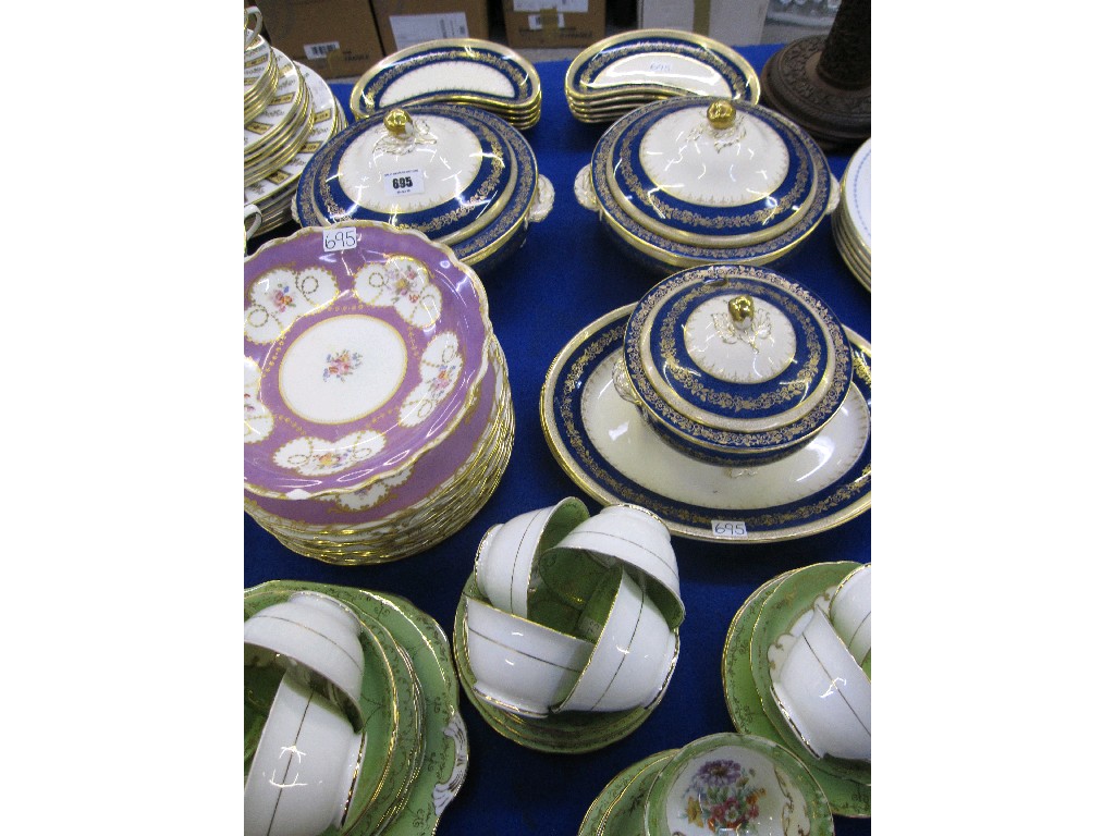 Appraisal: Lot comprising Crown Devon tureens crescent shaped dishes and platters