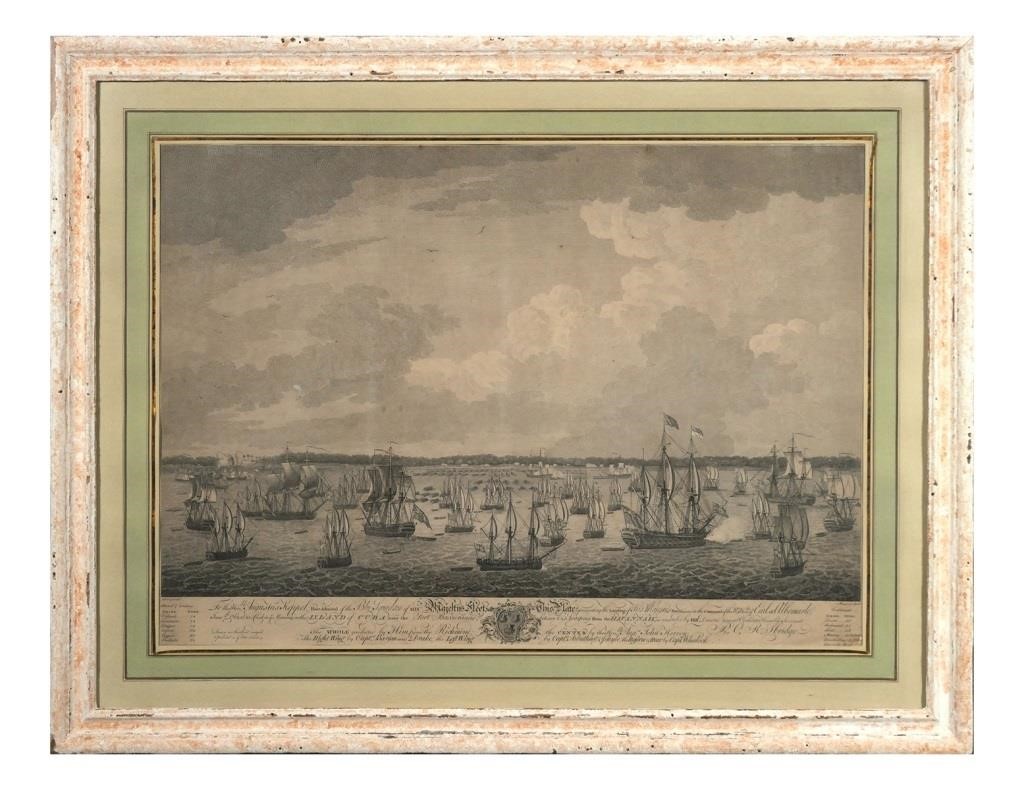 Appraisal: SIEGE OF HAVANA ENGRAVINGAntique print depicting the British siege of