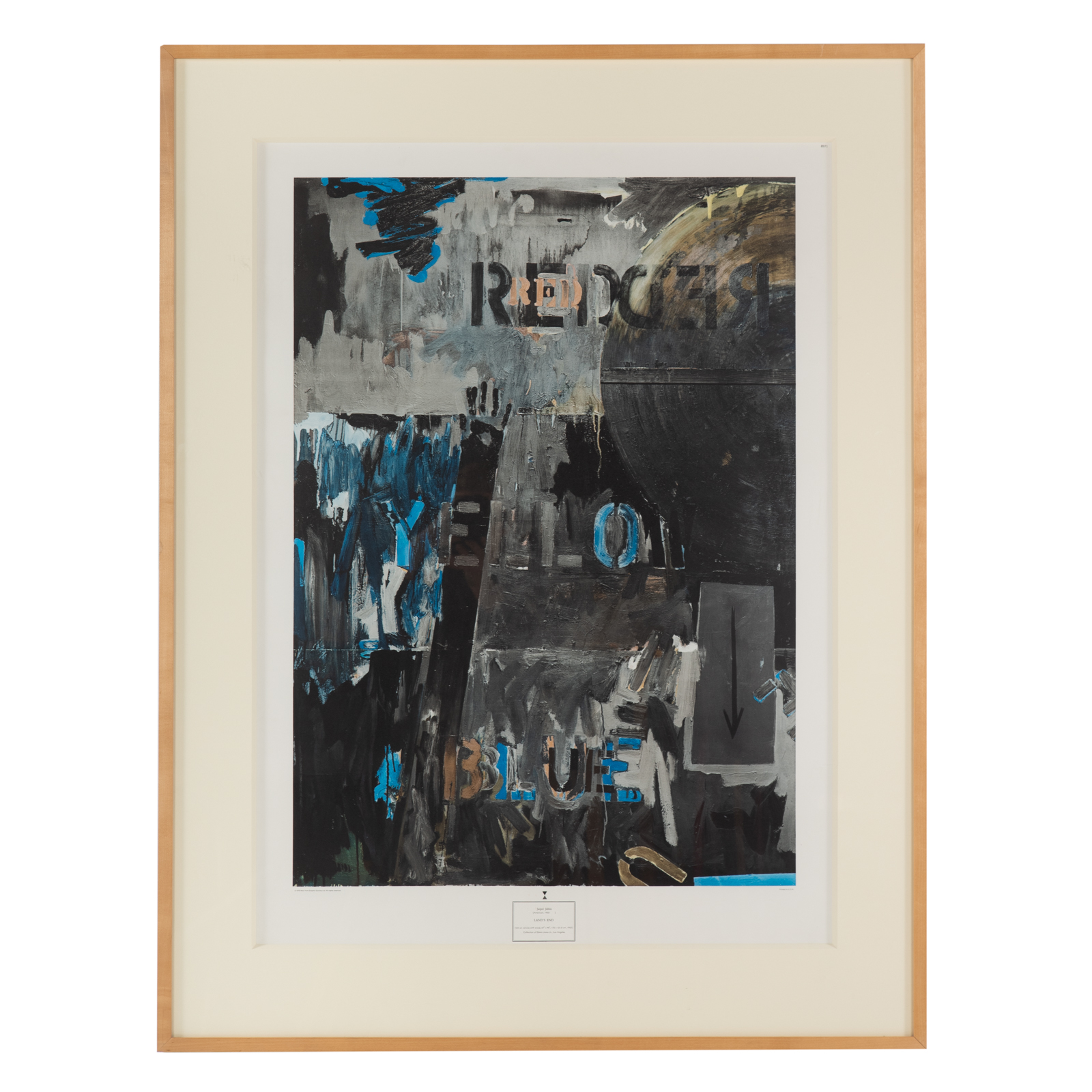 Appraisal: JASPER JOHNS LAND'S END LITHOGRAPH American b Offset lithograph in