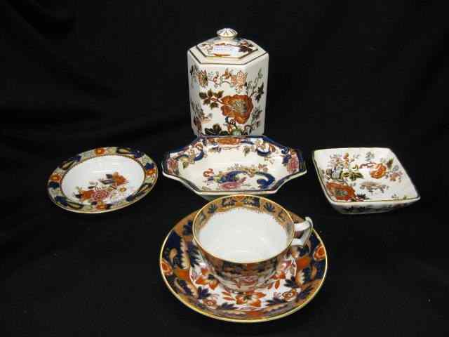 Appraisal: pcs Imari Style English Ironstone mostly Masons includes tea caddy