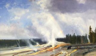 Appraisal: Upper Geyser Basin Michael Coleman - oil on linen x