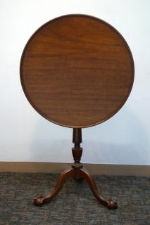 Appraisal: Mahogany Tilt Top Chippendale Style Tea Table Of superior early