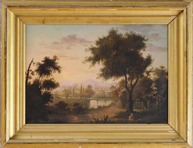 Appraisal: ATTRIBUTED TO CHARLES CODMAN LANDSCAPE Oil on canvas relined unsigned