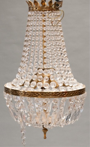 Appraisal: a Large Glass Chandelier Large Glass Chandelier