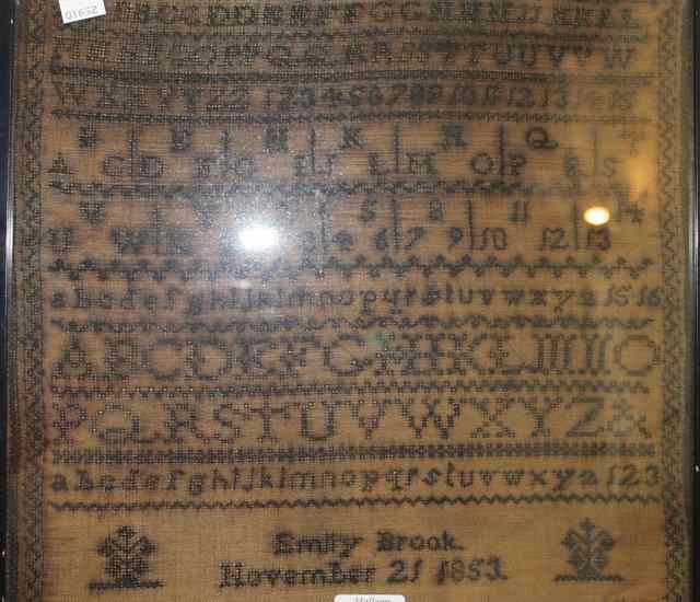 Appraisal: A VICTORIAN SAMPLER by Emily Brook November st square