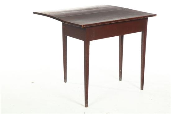 Appraisal: HEPPLEWHITE CARD TABLE New England birch Square tapered legs mortised