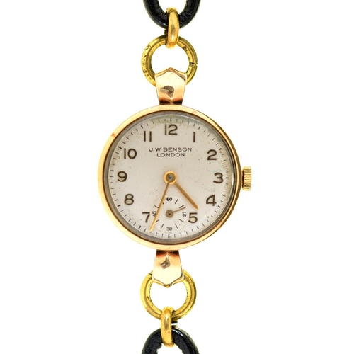 Appraisal: A J W Benson ct gold lady's wristwatch mm Birmingham