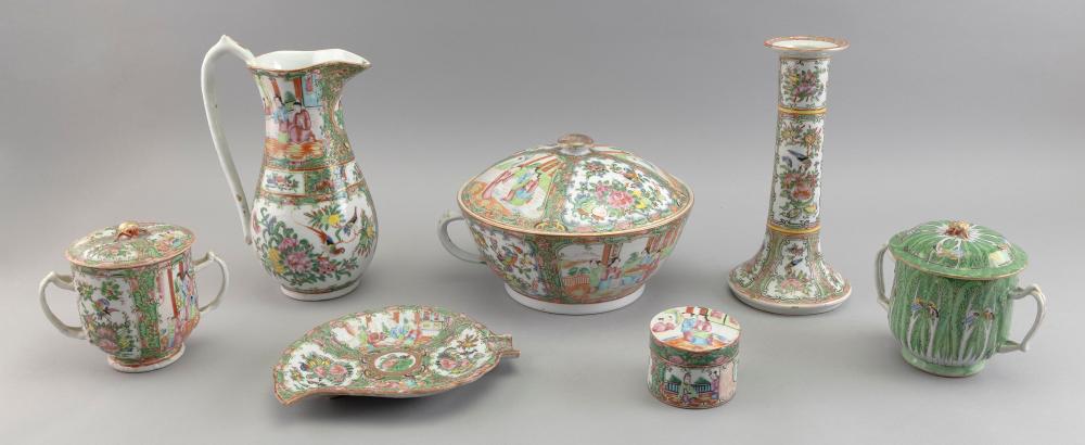 Appraisal: SEVEN PIECES OF CHINESE EXPORT PORCELAIN TH CENTURY HEIGHTS FROM