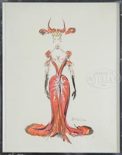 Appraisal: CECIL WALTER BEATON American English - THREE COSTUME ILLUSTRATIONS Watercolor