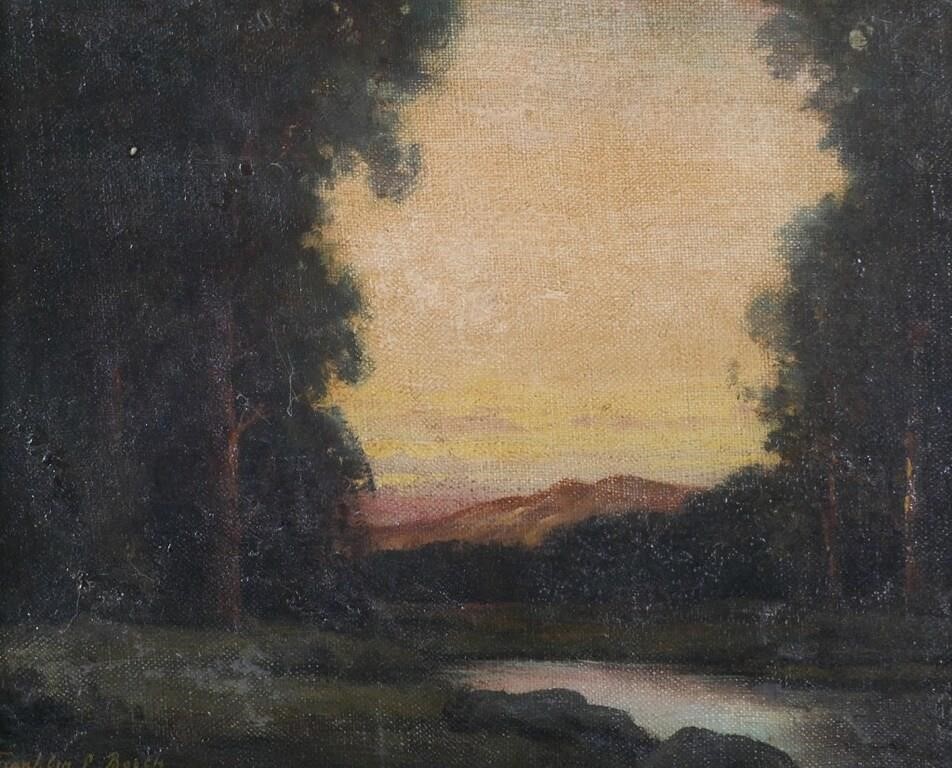 Appraisal: Oil on board by Franklin E Booth American - showing