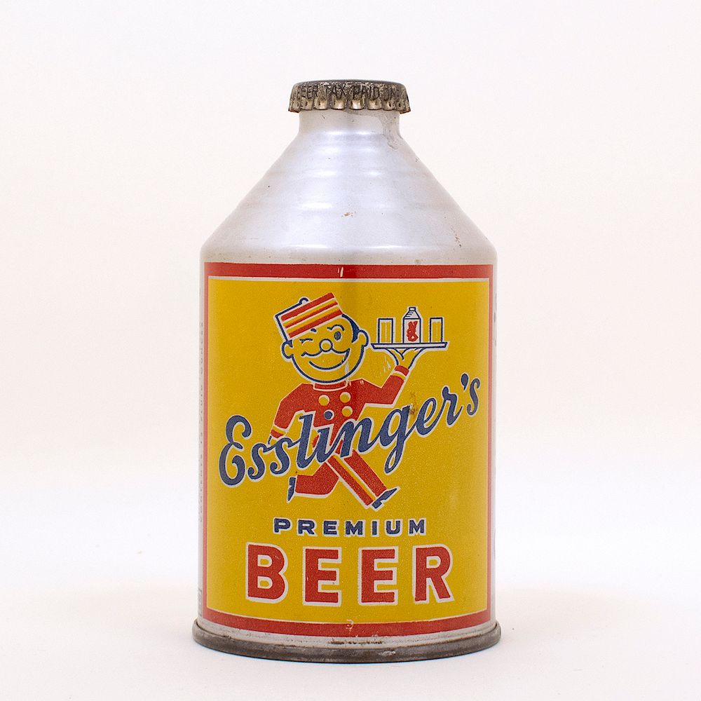 Appraisal: Esslingers Beer - Crowntainer Reference USBC I - Brewery Esslinger