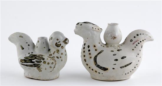 Appraisal: Annamese decorated ceramic vessels Hoi An Cargo circa each bird-form