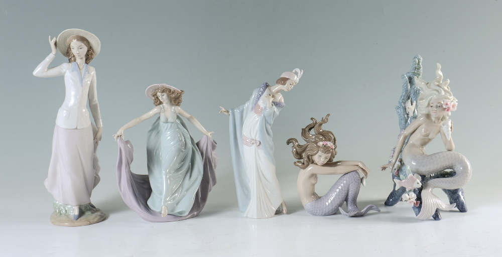 Appraisal: LLADRO PORCELAIN FIGURINES girls to include BREEZY AFTERNOON Juan Huerta