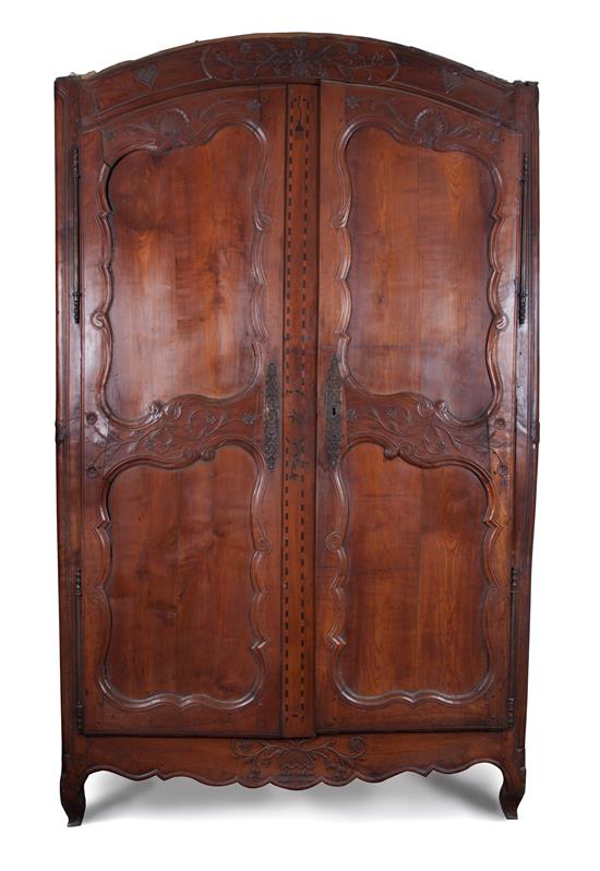 Appraisal: Sale Lot A French Provincial Relief Carved Walnut Armoire the