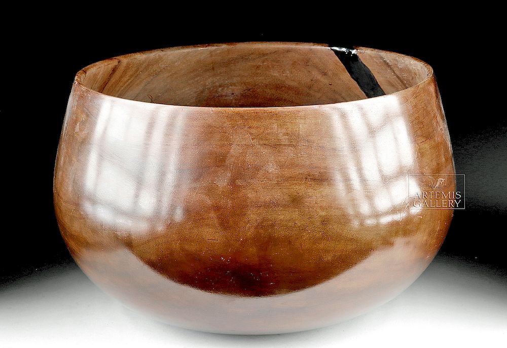 Appraisal: th C Hawaiian Kou Wood Calabash Bowl South Pacific Hawaii