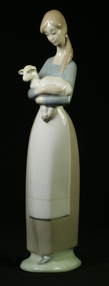 Appraisal: Lladro Girl with Lamb tall