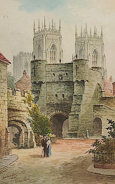 Appraisal: VICTOR PRICE EARLY TH CENTURY Bootham Bar York watercolor on