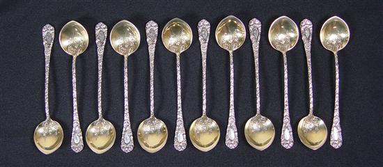 Appraisal: Sterling Silver Dessert Spoons W W Wattles Sons sterling dessert