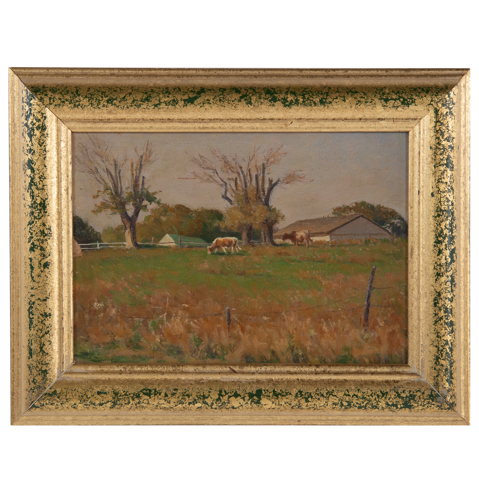 Appraisal: LOUIS J FEUCHTER FARMSCAPE WITH COWS OIL American - Oil