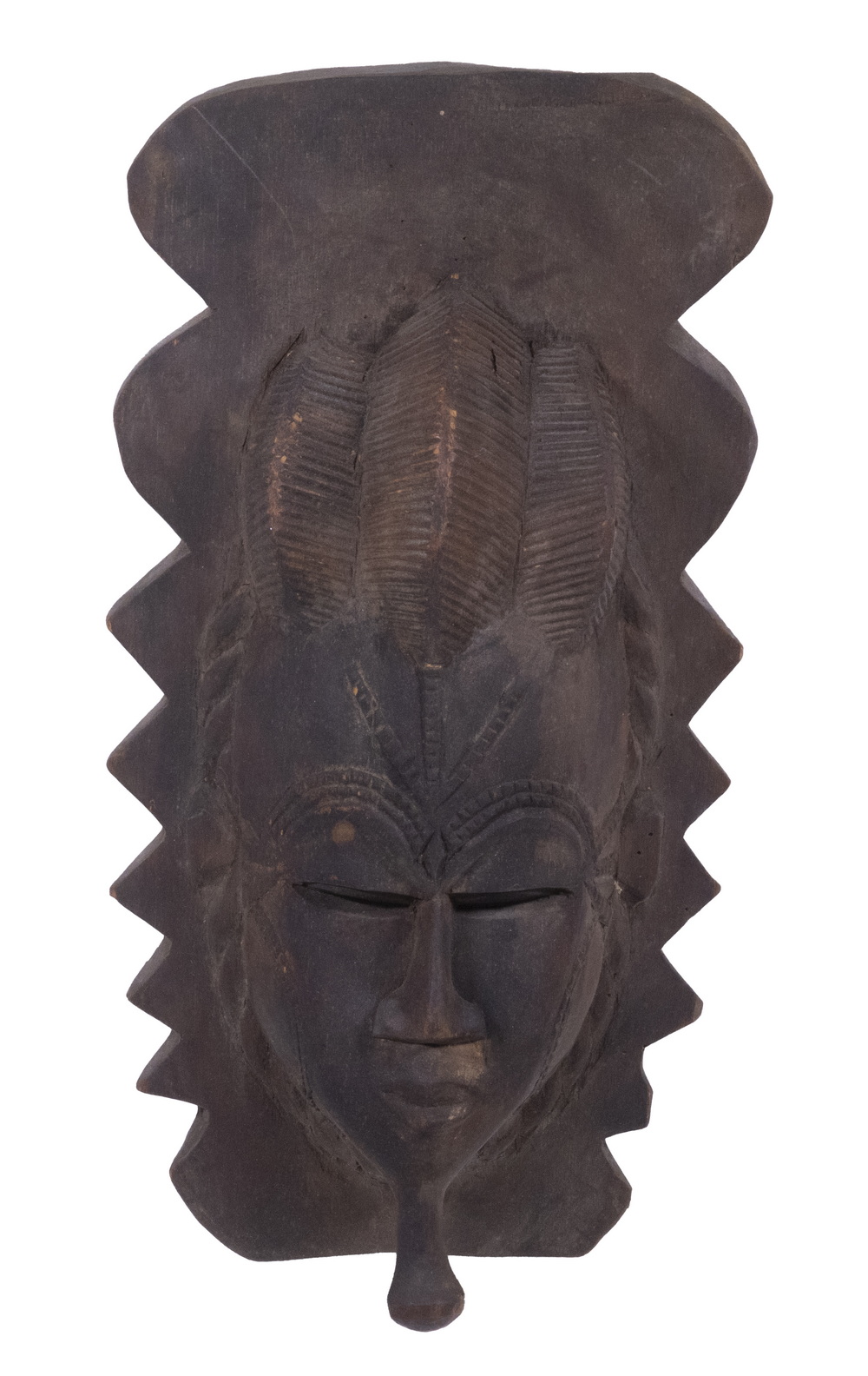 Appraisal: AFRICAN MASK CARVED WOOD Ivory Coast Akan region early style