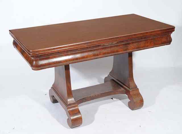 Appraisal: A TH CENTURY AMERICAN MAHOGANY RECTANGULAR FOLD OVER DINING TABLE