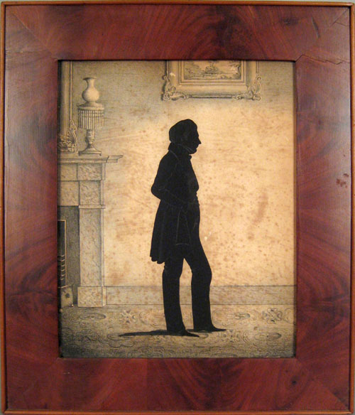 Appraisal: Pennsylvania cutout silhouette of a gentleman inscribed verso Joel Swayne